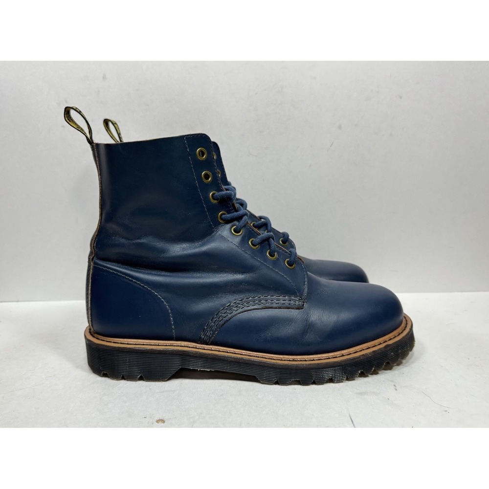 Dr. Martens Navy Leather Combat Boots